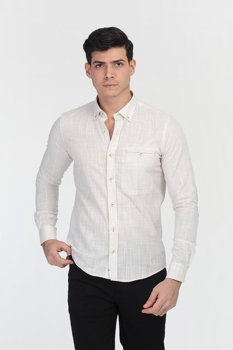 Slim Fit Shirt Beige