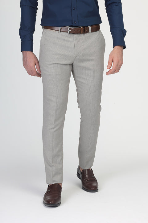 Slim Fit Classic Pants Beige