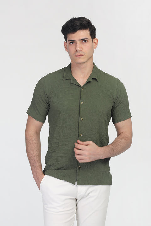 New Fit Shirt Half Green