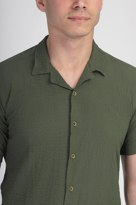 New Fit Shirt Half Green