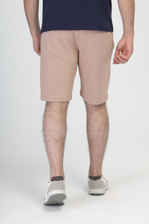 Regular Fit Melton Short Beige
