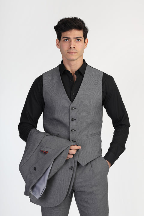 Slim Fit Suit Gray