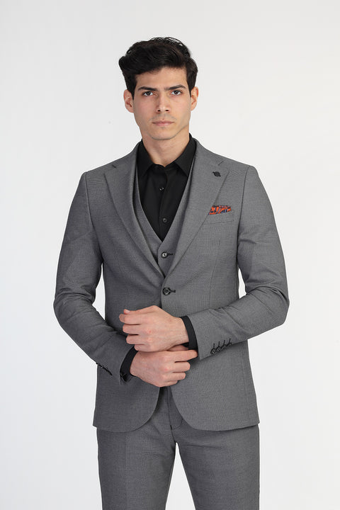 Slim Fit Suit Gray