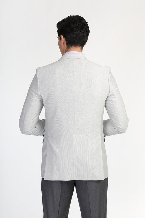 Slim Fit Suit Light Gray