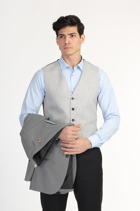 Slim Fit Suit Gray