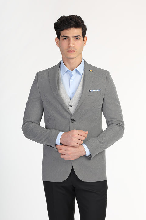 Slim Fit Suit Gray