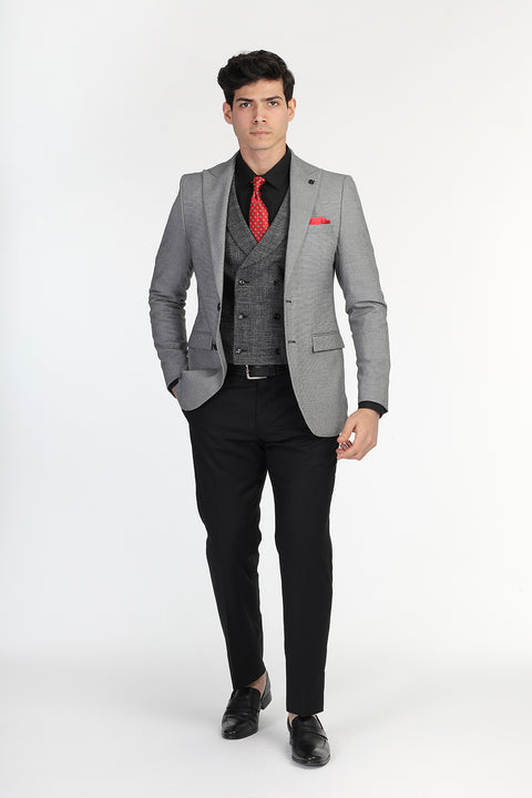 Slim Fit Suit Gray
