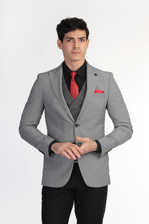 Slim Fit Suit Gray