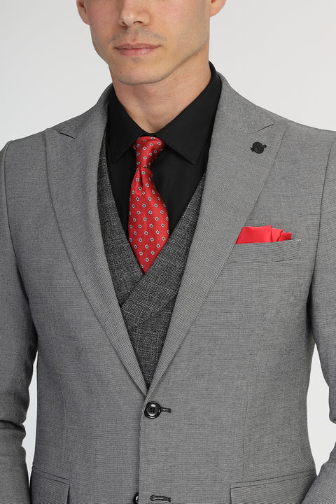 Slim Fit Suit Gray
