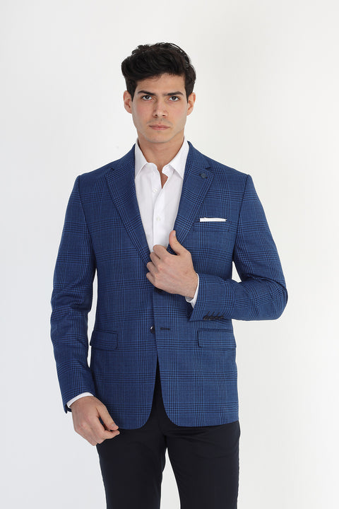 Regular Fit Blazer Dark Blue