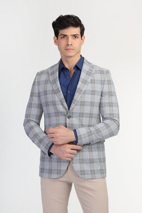 Regular Fit Blazer Light Blue