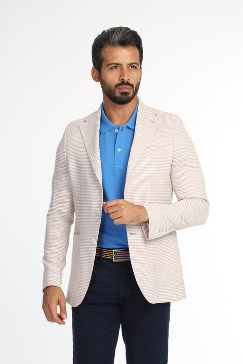 Slim Fit Blazer Beige