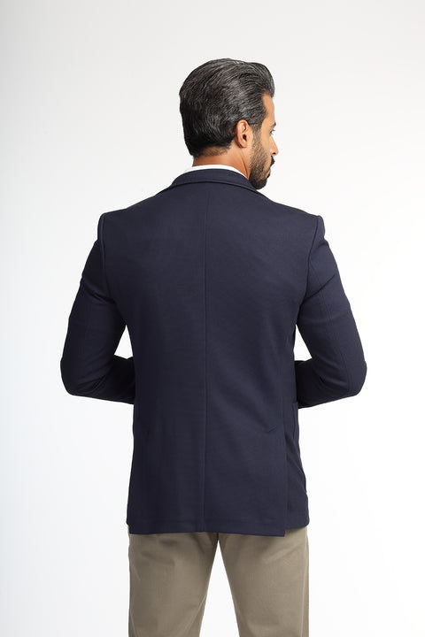 Slim Fit Blazer Dark Blue