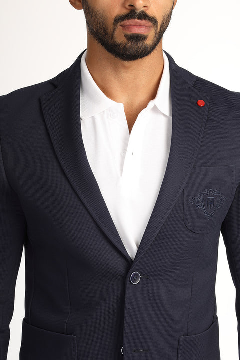 Slim Fit Blazer Dark Blue