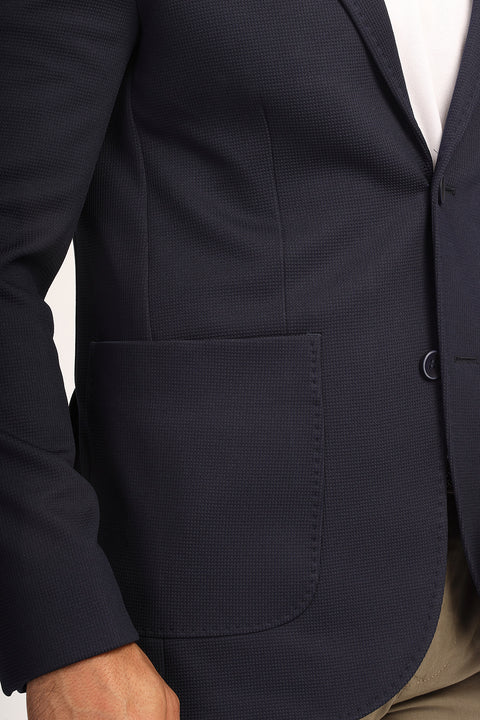 Slim Fit Blazer Dark Blue