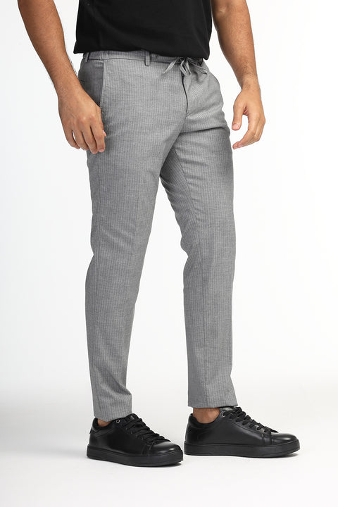 Slim Fit Classic Pants Light Gray