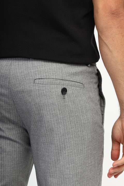 Slim Fit Classic Pants Light Gray