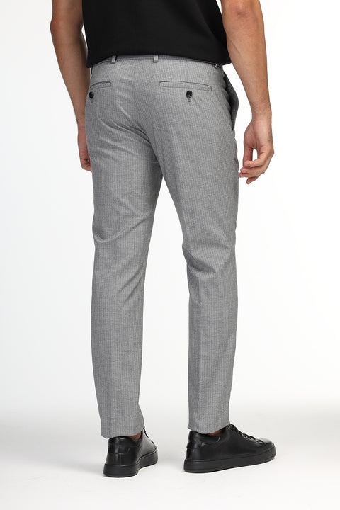 Slim Fit Classic Pants Light Gray