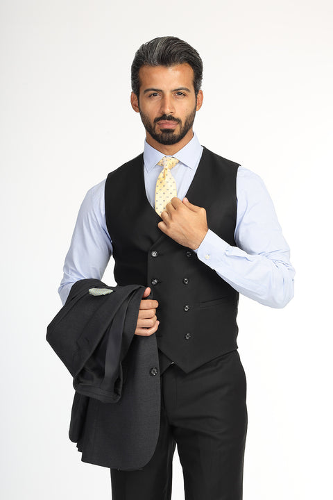 Slim Fit Suit Dark Gray