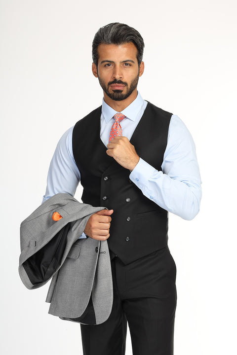 Slim Fit Suit Gray