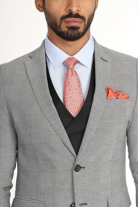 Slim Fit Suit Gray