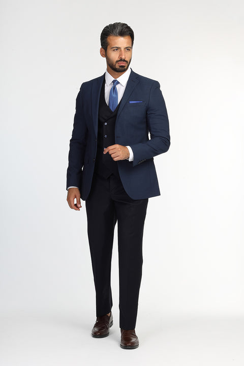 Slim Fit Suit Dark Blue