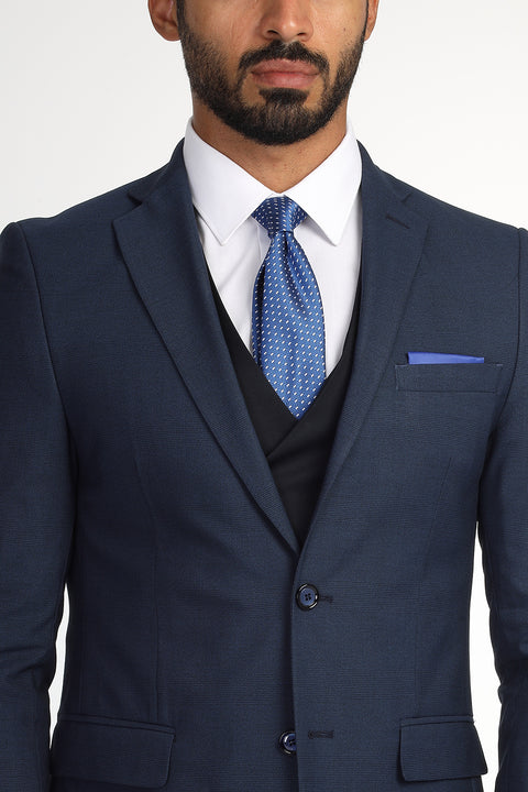 Slim Fit Suit Dark Blue