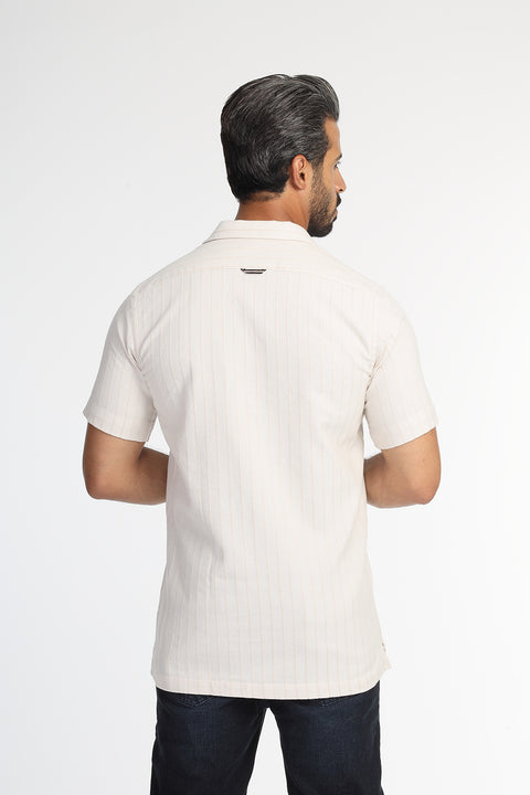 New Fit Shirt Half Beige