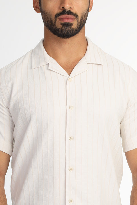 New Fit Shirt Half Beige