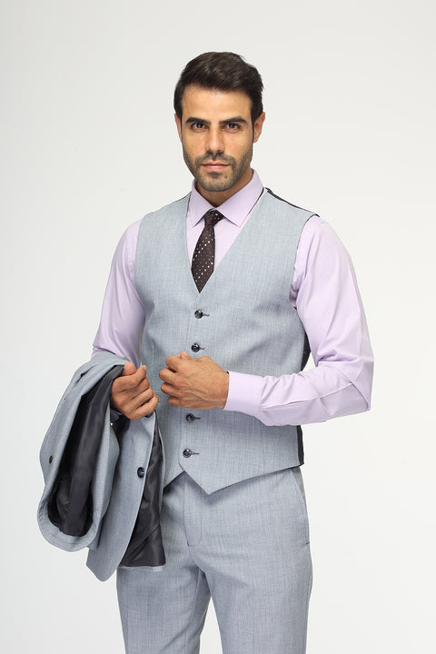 Slim Fit Suit Light Blue