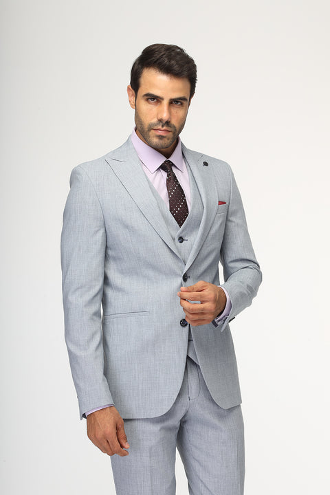 Slim Fit Suit Light Blue