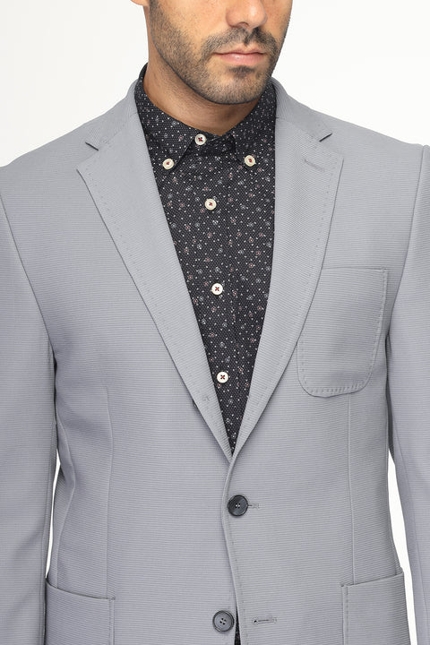 Slim Fit Blazer Gray