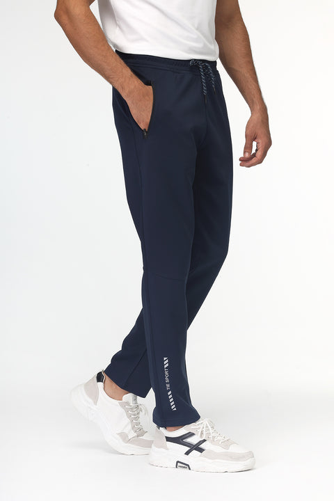 Slim Fit Sports Pants Dark Blue