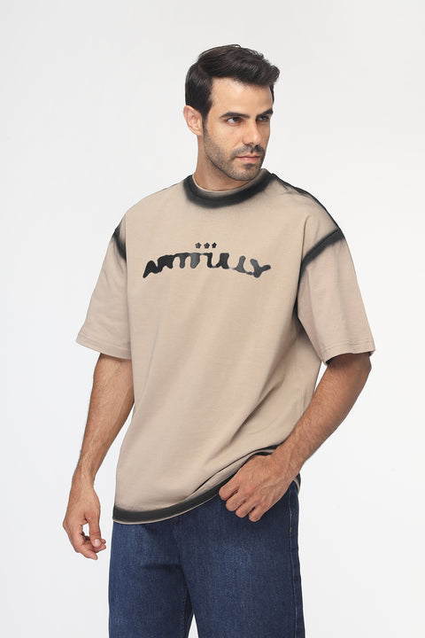Over Size T-Shirt Beige