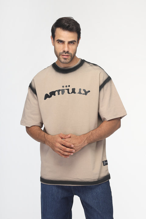 Over Size T-Shirt Beige