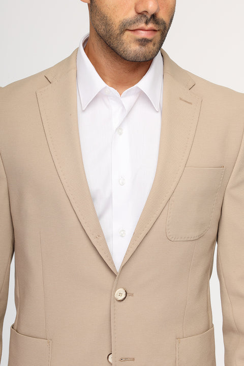 Slim Fit Blazer Beige