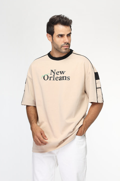 Over Size T-Shirt Beige