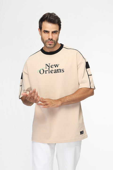 Over Size T-Shirt Beige