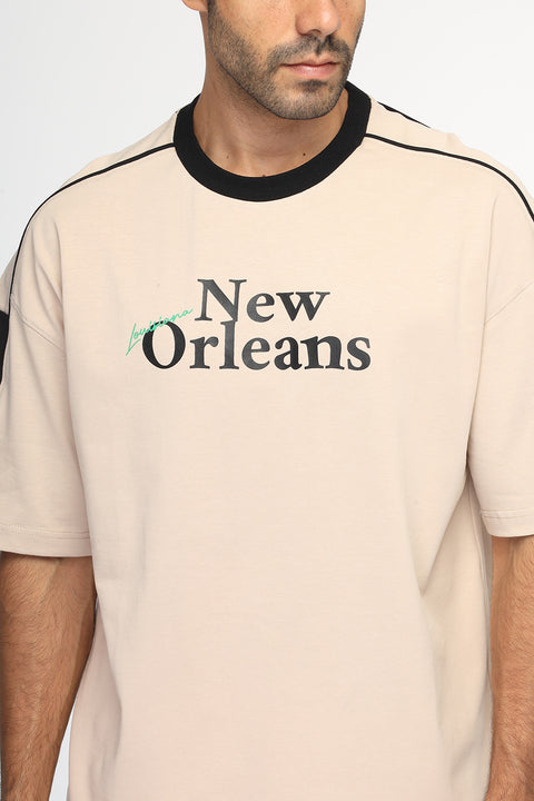 Over Size T-Shirt Beige