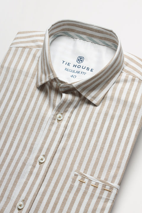 Regular Fit Shirt Beige