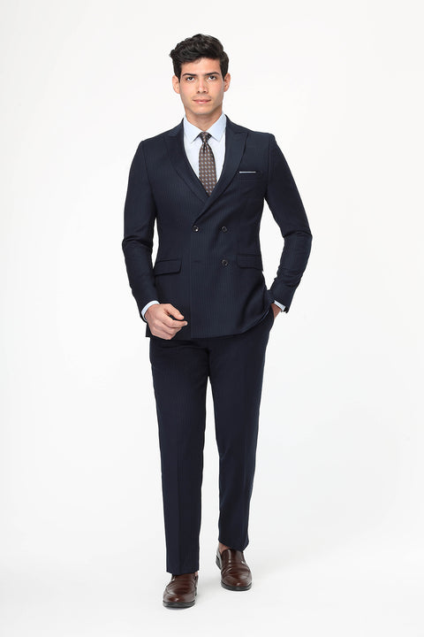 Slim Fit Suit Dark Blue