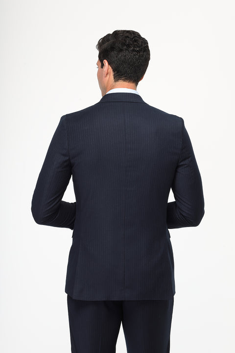Slim Fit Suit Dark Blue