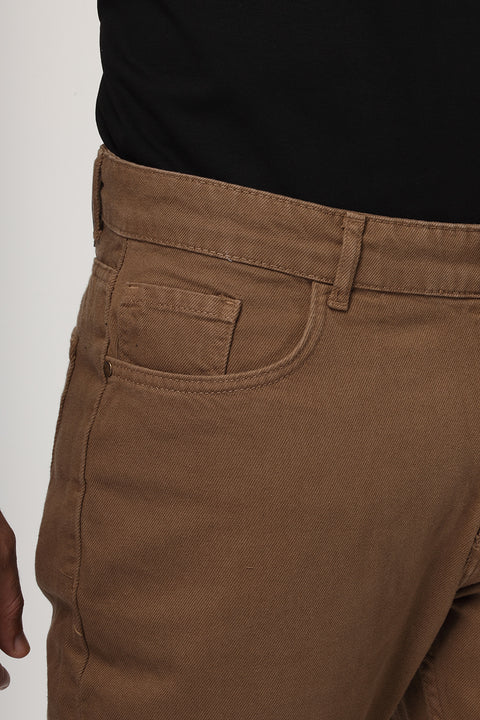 Regular Fit Trousers Jeans Beige