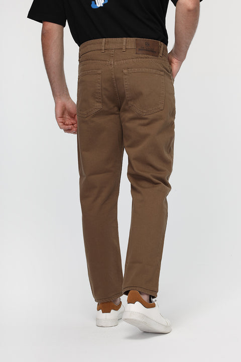 Regular Fit Trousers Jeans Beige