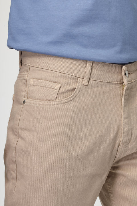 Regular Fit Trousers Jeans Beige