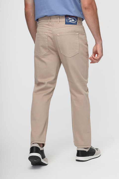 Regular Fit Trousers Jeans Beige