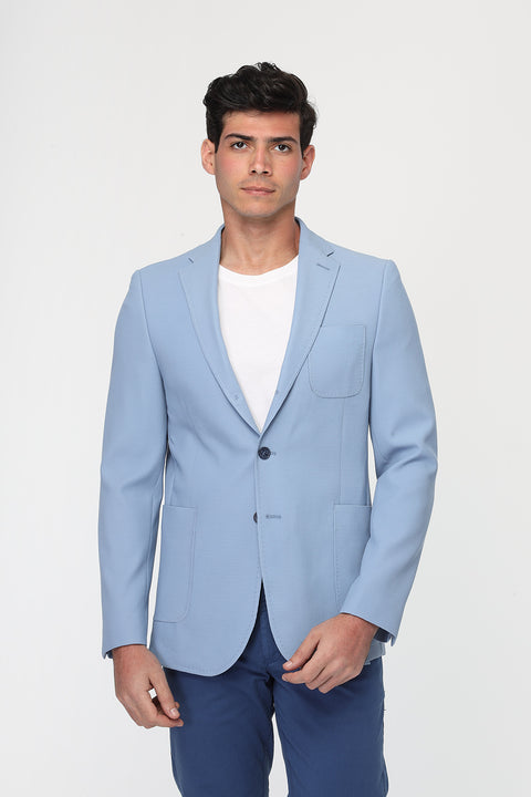 Slim Fit Blazer Light Blue