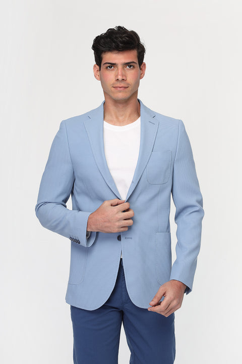 Slim Fit Blazer Light Blue