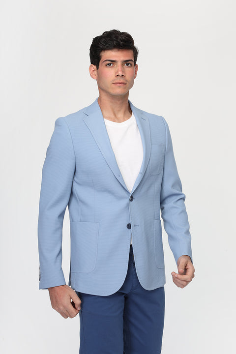 Slim Fit Blazer Light Blue