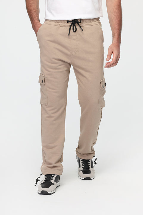 Cargo Sweat Pants Beige